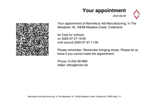 appointment screenshot