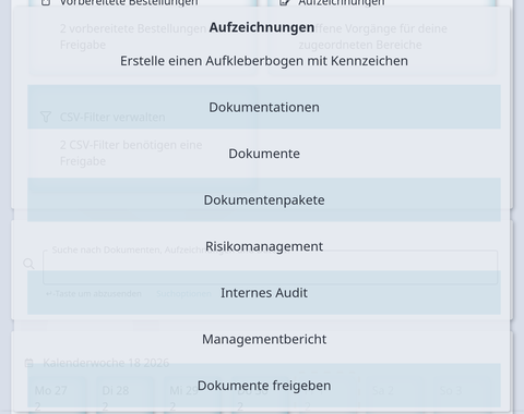 sample records menu