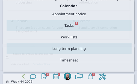 sample calendar menu
