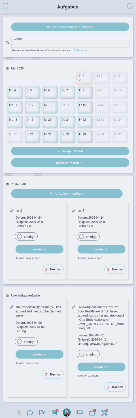 tasks screenshot