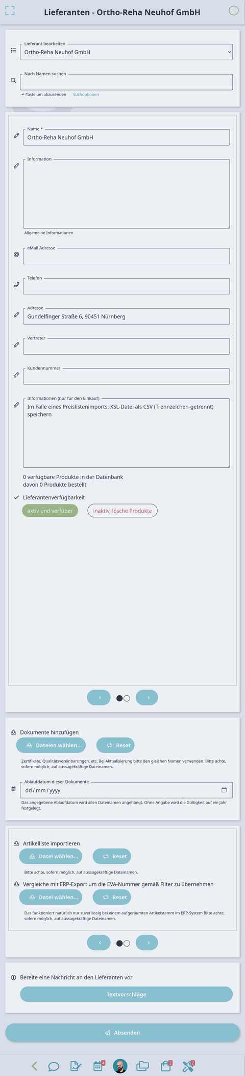 vendor manager screenshot